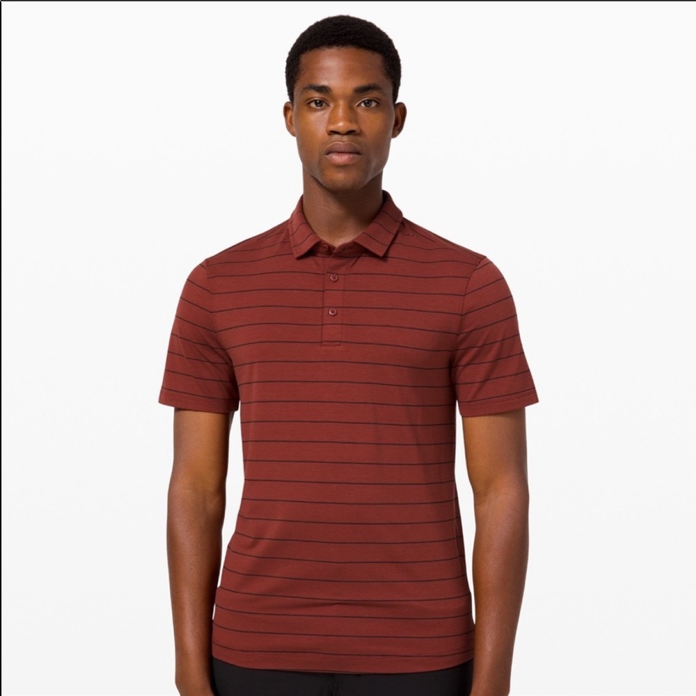 lululemon athletica Men's Polo Shirt in Brick Red